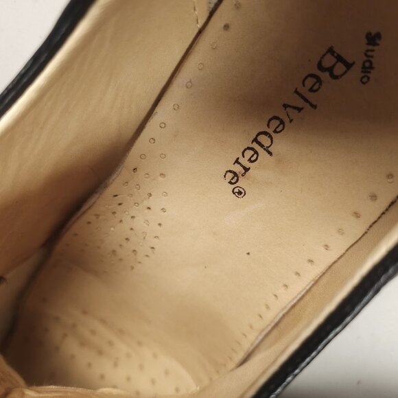 STUDIO BELVEDERE Black Bay Bridge Lace Up Pebbled Leather Shoes Brazil 10 EEE main image 4
